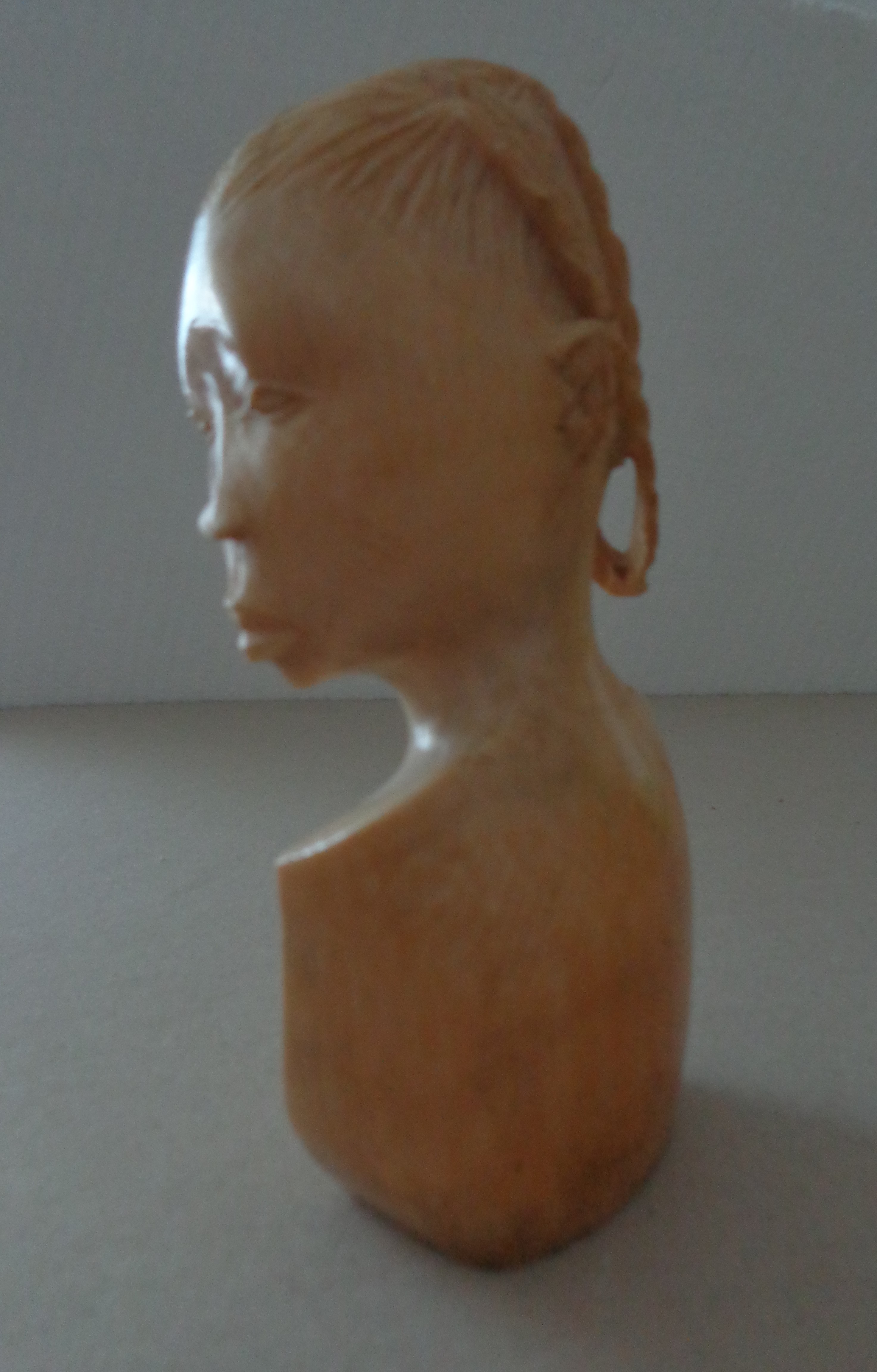 Παλαιό διακοσμητικό αφρικανικό γλυπτό γυναικείου κεφαλιού  Ύψος 14 εκατ. 